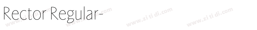 Rector Regular字体转换